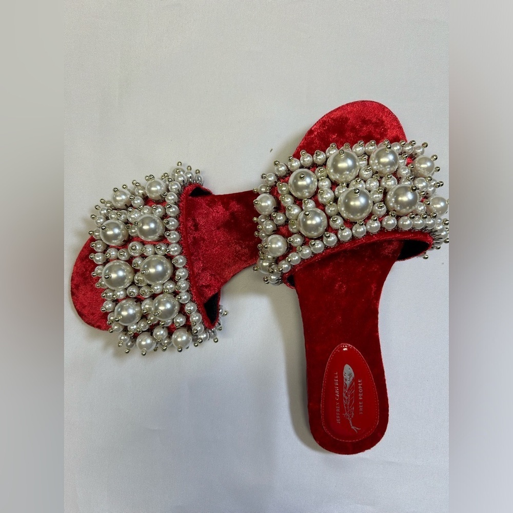 NWT Pixie Pearl Slide Sandals - Picture 2 of 5